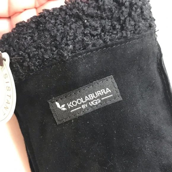 Koolaburra by Ugg Women’s Gloves  Black suede/ Sherpa NWT sz M - Picture 4 of 8
